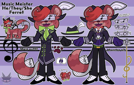 Single view ref with draw item, headshot, and pelt chibi £70